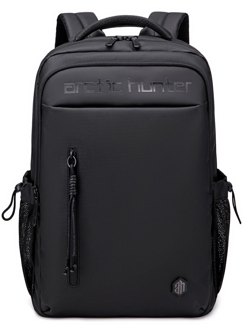 ARCTIC HUNTER Travel Backpack for Men 21 L Durable Premium Water-resistant Shoulder Laptop Daypack for Office Business Travel College School, B00534, Black - Image 3